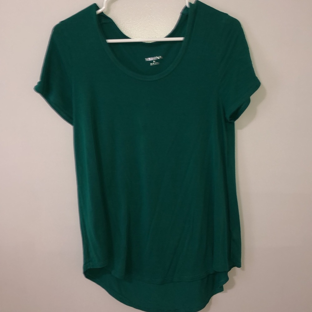 blueish green top